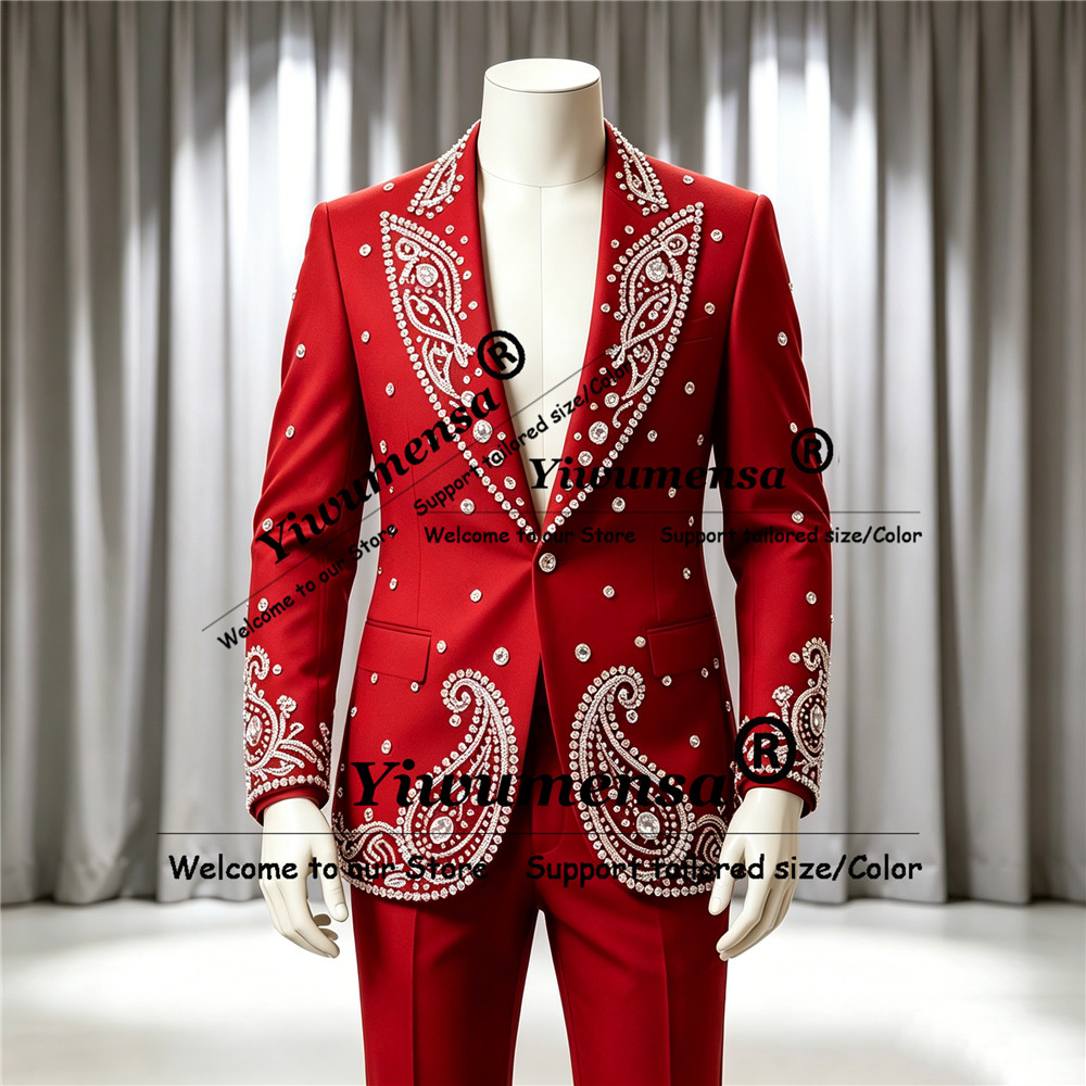 Men'S Formal Wear Attire - Traje de hombre con adornos de