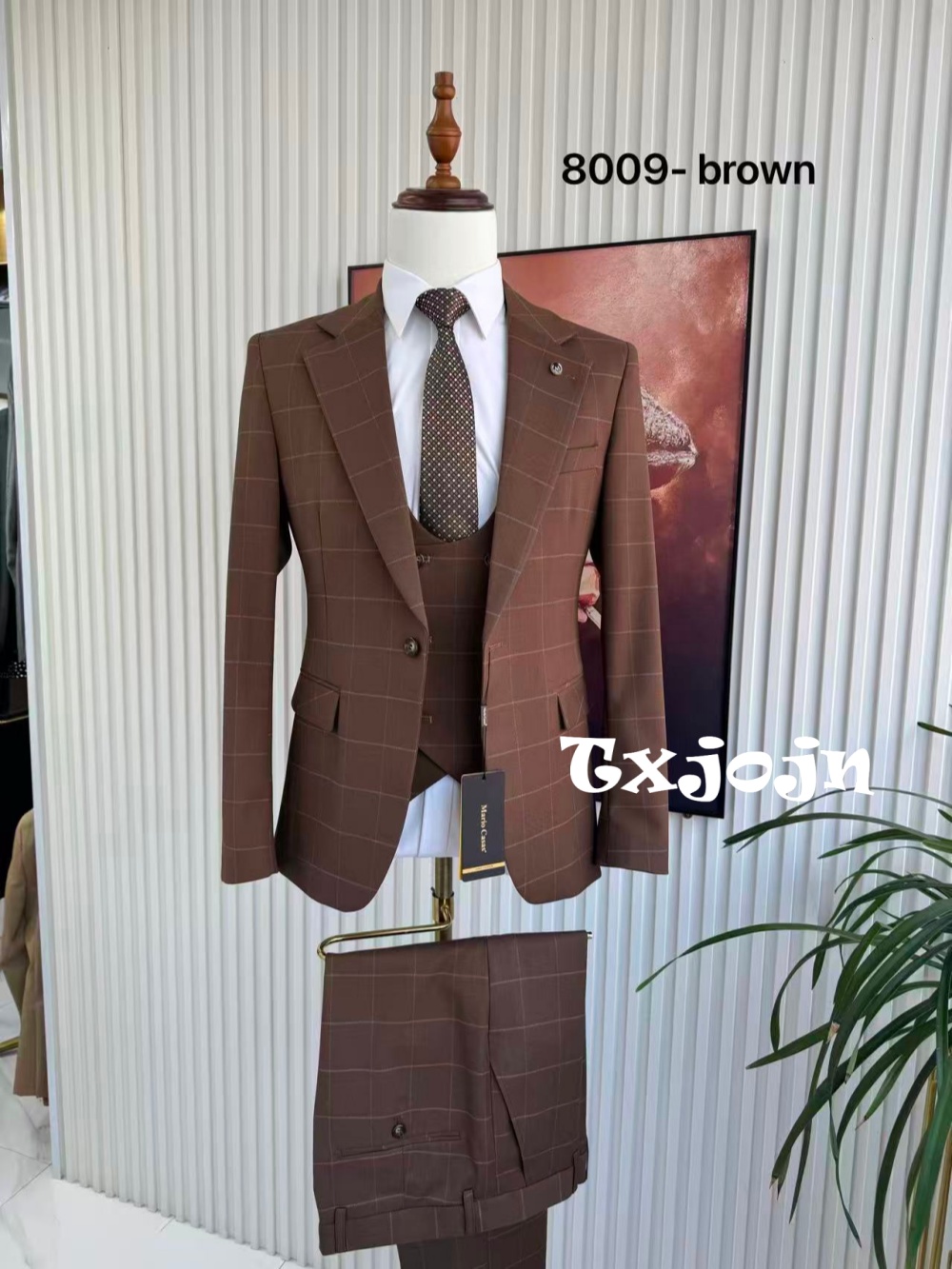 Men Formal Wear Jacket - Traje de Esmoquin a Cuadros para