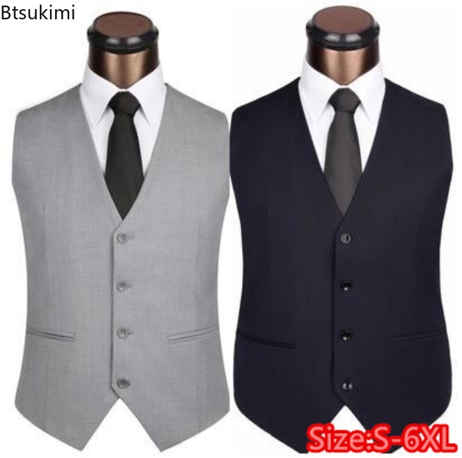 Formal Vest Waistcoat - S-6XL de talla grande para hombre,