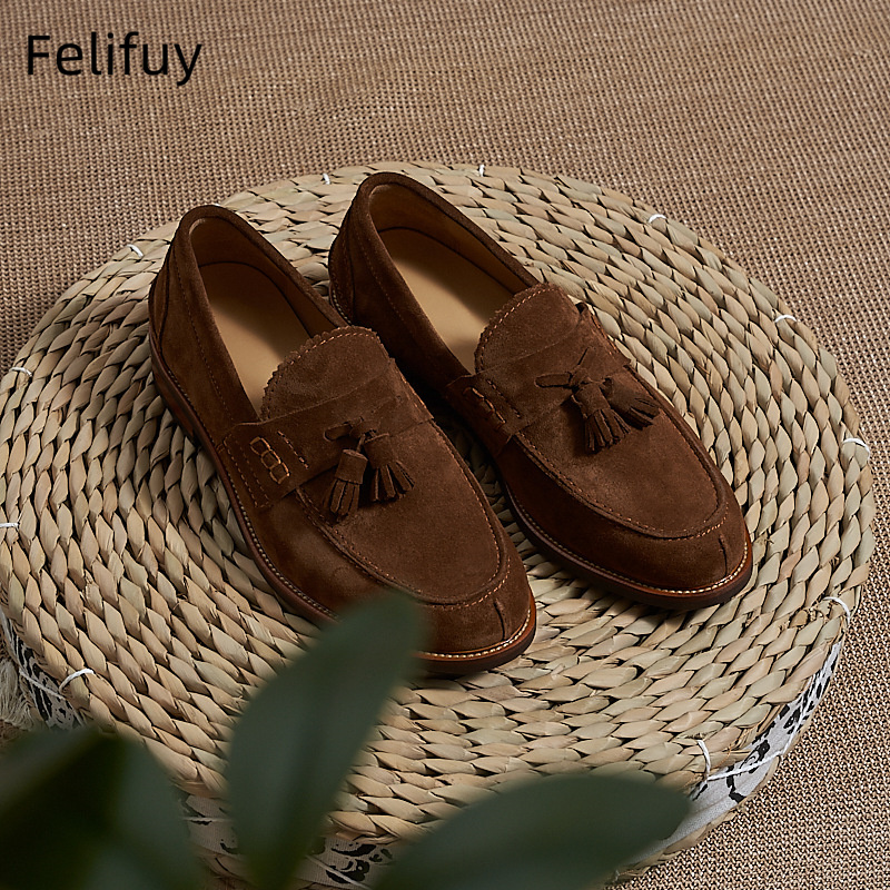 Men Formal Wear Brown - Nuevos mocasines planos marrones para hombre,