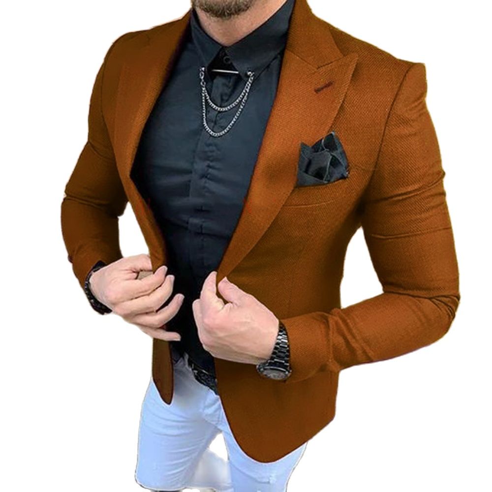 Men Formal Wear Brown - Trajes de hombre, 2 uds., ropa