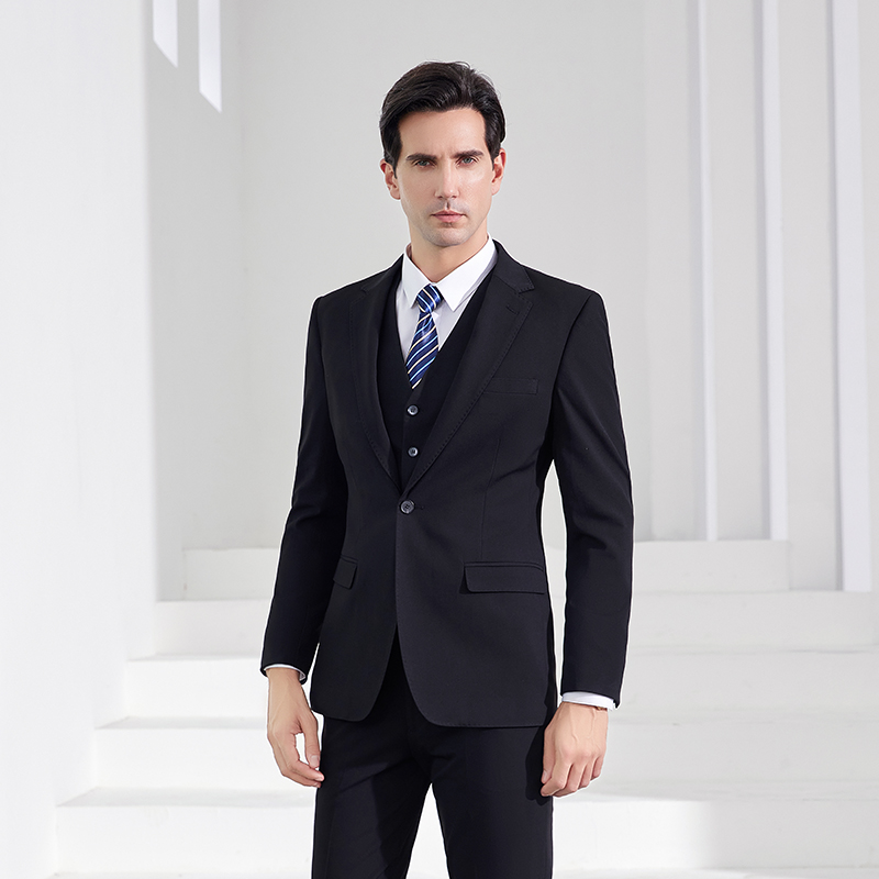 Men'S Formal Wear Attire - Traje de negocios negro de alta