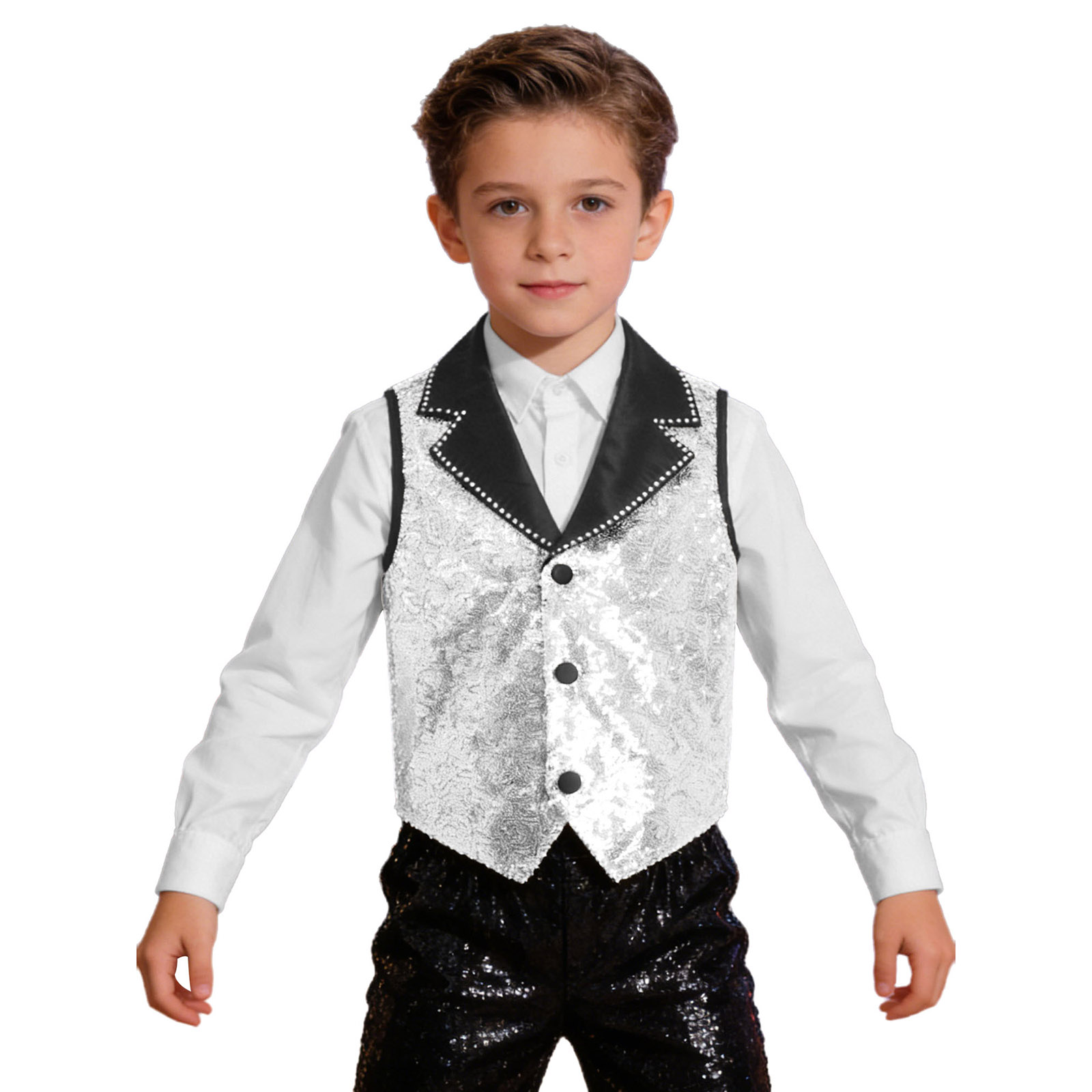 Chaleco de lentejuelas brillan - Formal Vest Waistcoat reseña y precio