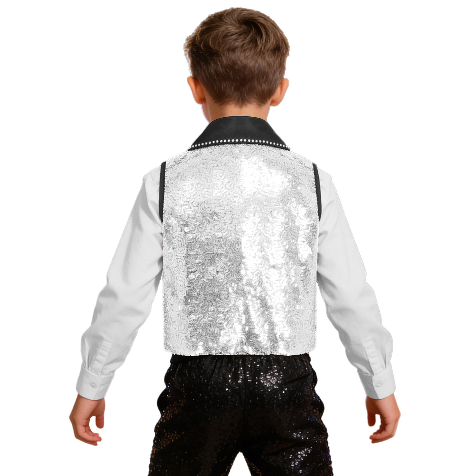 Chaleco de lentejuelas brillan - Formal Vest Waistcoat reseña y precio