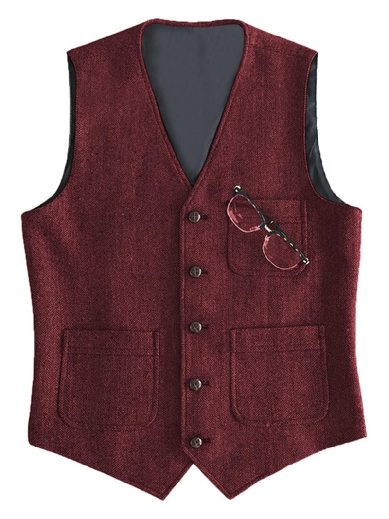 Traje formal para hombre, cuel - Formal Vest Waistcoat reseña y precio