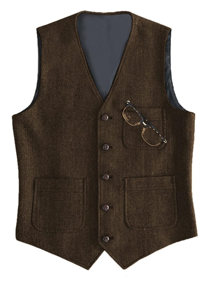Traje formal para hombre, cuel - Formal Vest Waistcoat reseña y precio