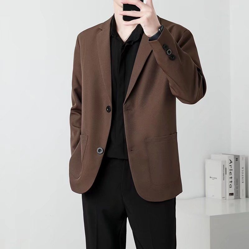 Primavera marrón negro Blazer  - Men Formal Wear Brown reseña y precio