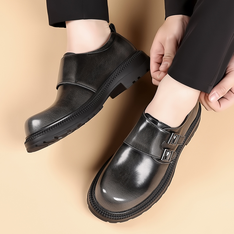 Zapatos informales de cuero ma - Men Formal Wear Brown reseña y precio