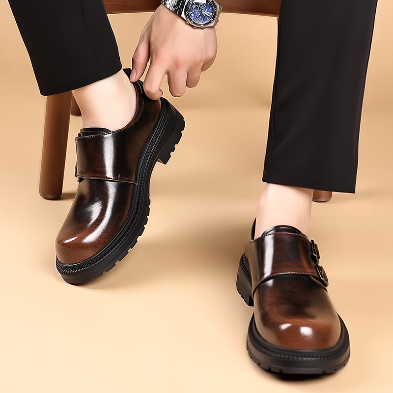 Zapatos informales de cuero ma - Men Formal Wear Brown reseña y precio