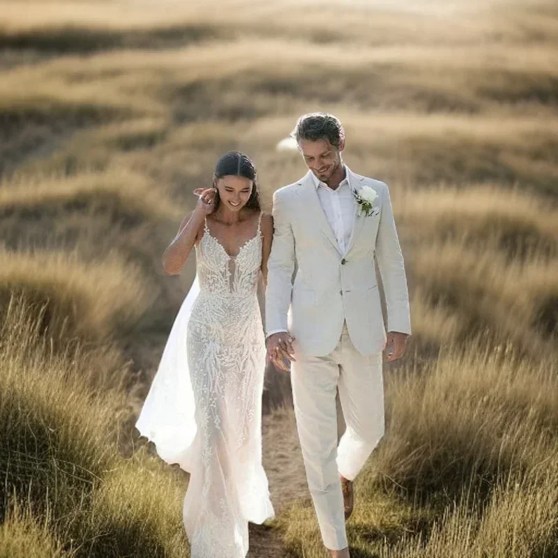 Esmoquin de boda de lino para  - Men'S Formal Wear Attire reseña y precio