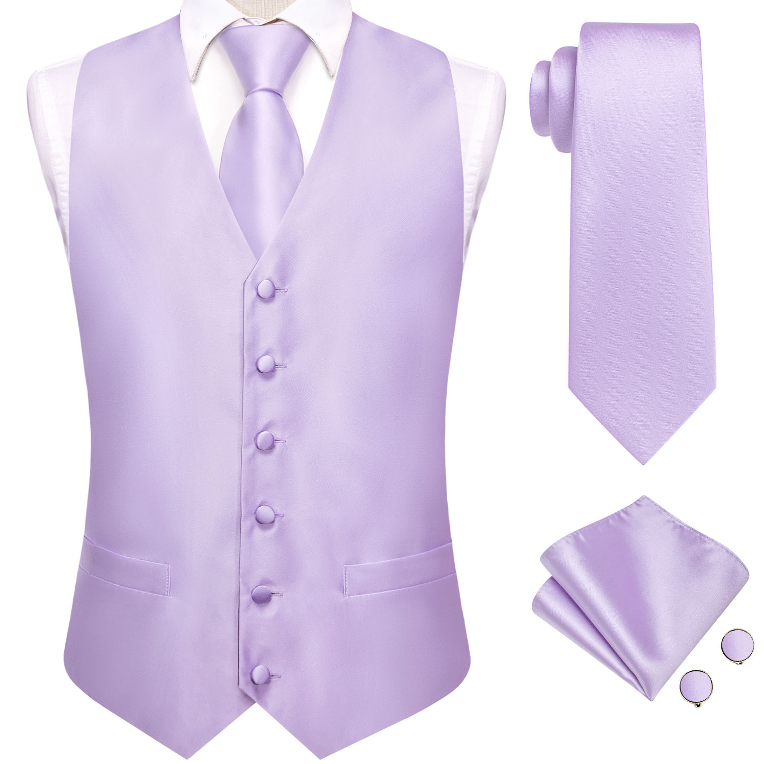 Hi-Tie Chaleco de Traje para H - Formal Vest Waistcoat reseña y precio