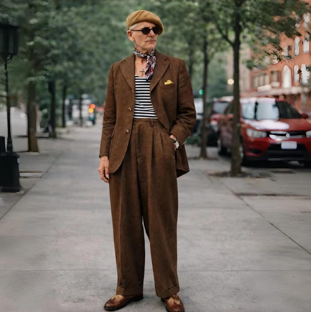 Trajes de lino marrón para hom - Men Formal Wear Brown reseña y precio