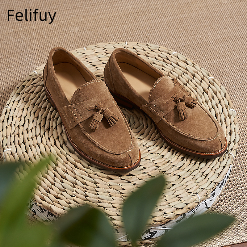 Nuevos mocasines planos marron - Men Formal Wear Brown reseña y precio