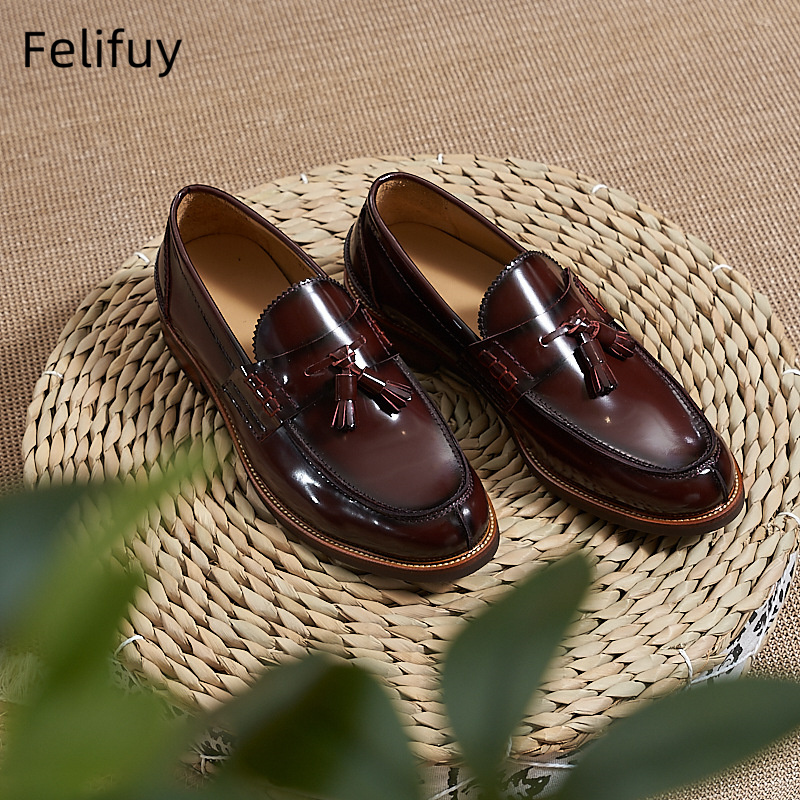 Nuevos mocasines planos marron - Men Formal Wear Brown reseña y precio