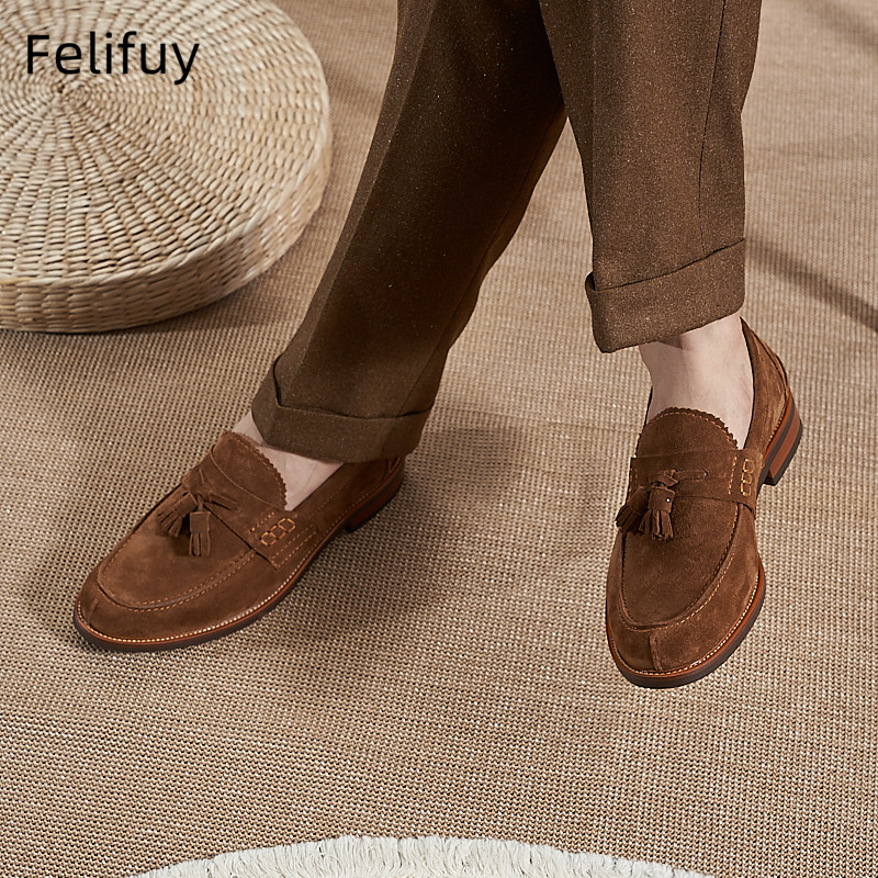 Nuevos mocasines planos marron - Men Formal Wear Brown reseña y precio
