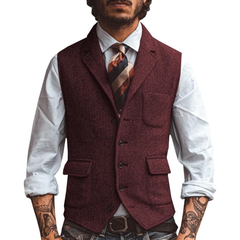 Nuevo Chaleco de Traje para Ho - Formal Vest Waistcoat reseña y precio