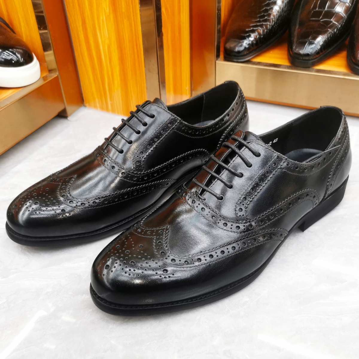Zapatos de vestir de lujo para - Men Formal Wear Brown reseña y precio
