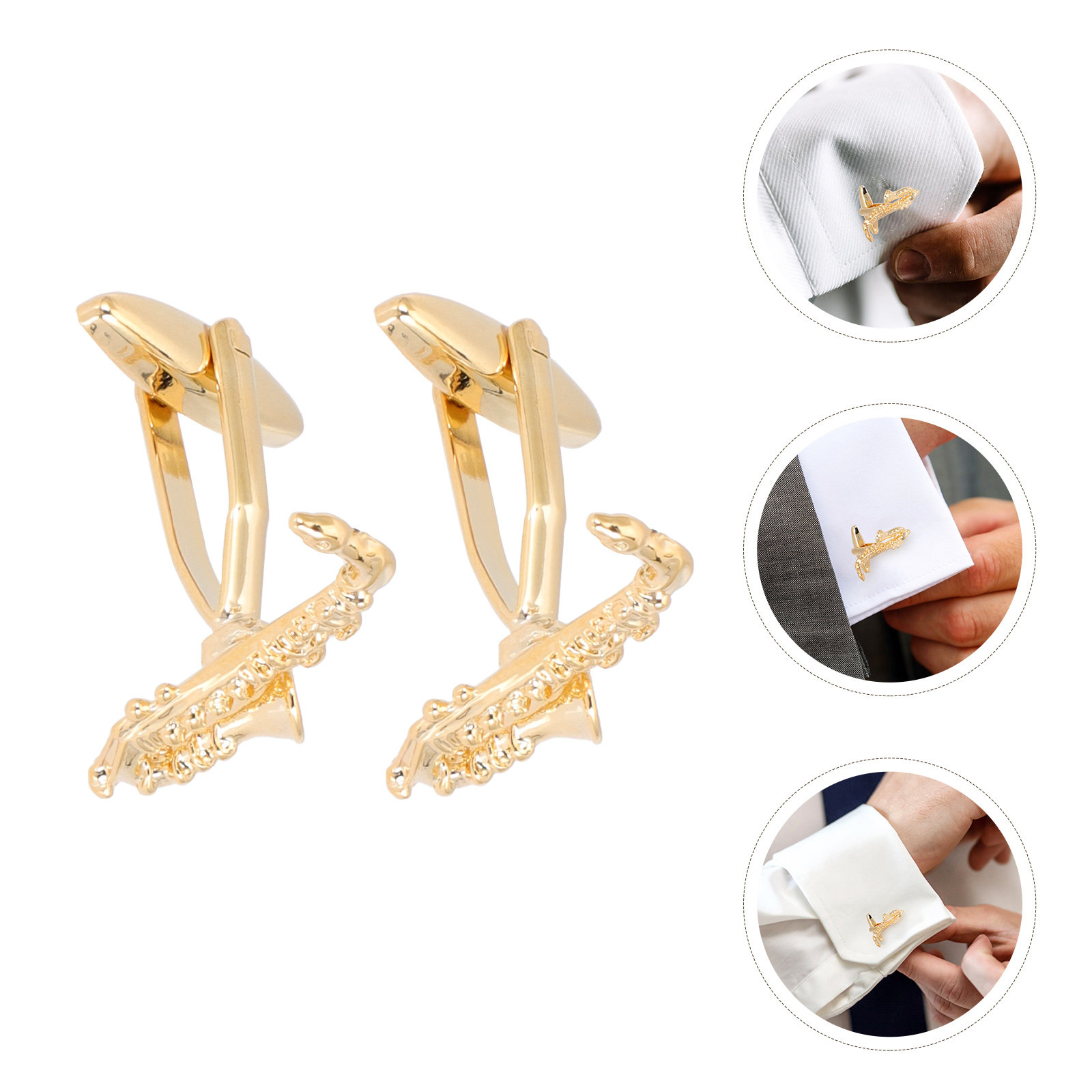 1 par de gemelos de saxofón de - Men'S Formal Wear Accessories reseña y precio