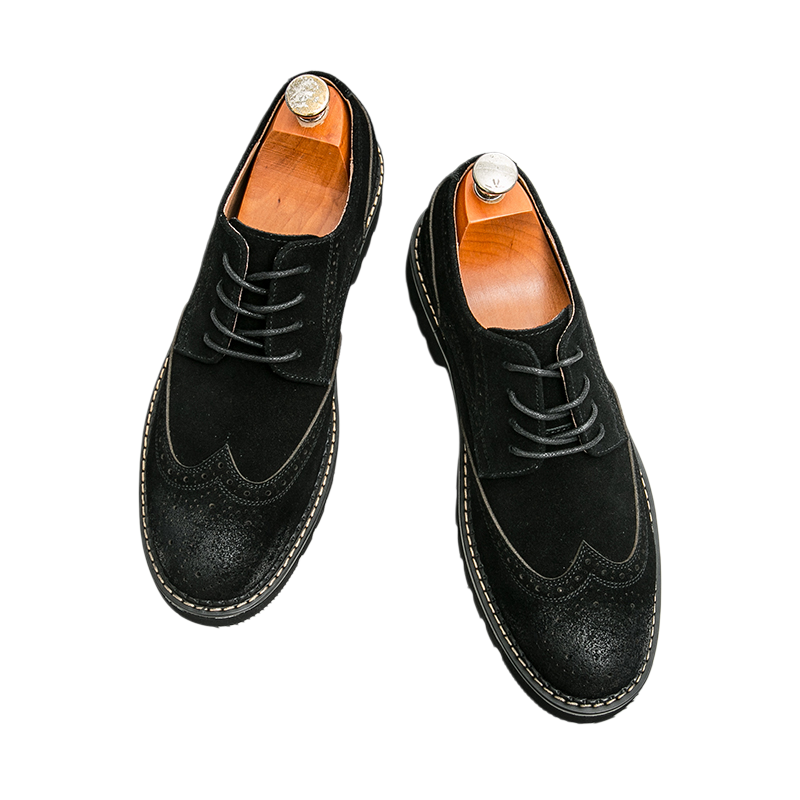 Zapatos Oxford de ante marrón  - Men Formal Wear Brown reseña y precio