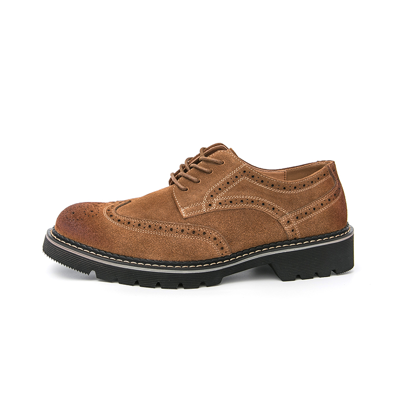 Zapatos Oxford de ante marrón  - Men Formal Wear Brown reseña y precio